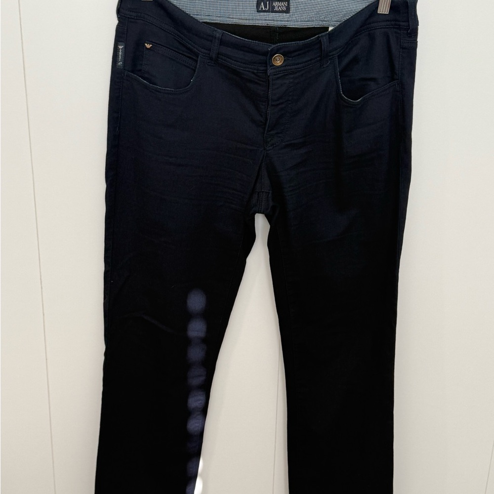 Armani Jeans Navy Blue Straight Leg Classic Denim